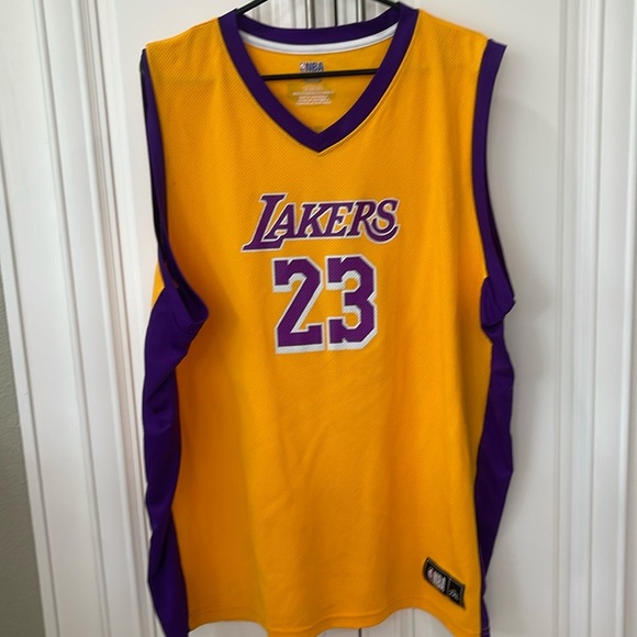 Lebron James #23 Los Angeles Lakers Jersey by NBA TX3 Cool Size 2XL w/ FLAWS - Picture 1 of 15